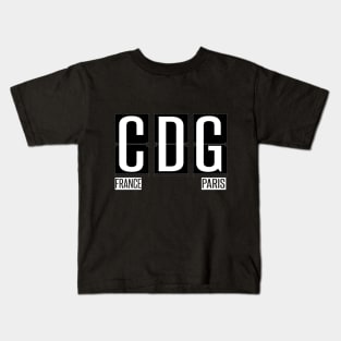 CDG- Paris France Airport Code Souvenir or Gift Shirt Kids T-Shirt